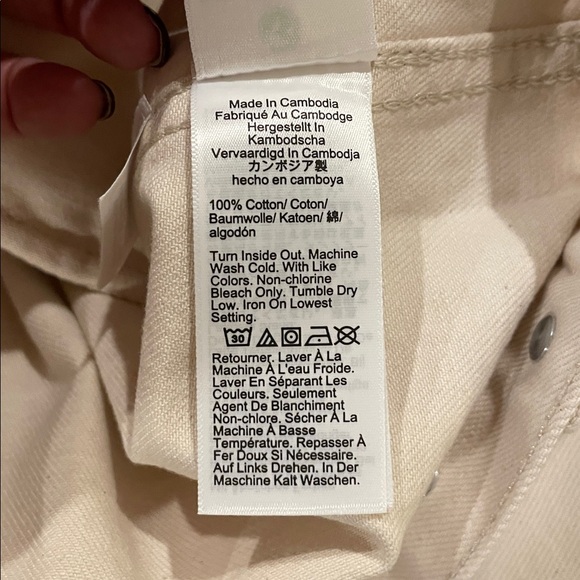 J. Crew Relaxed Denim Jacket Ecru Size L - Picture 10 of 10